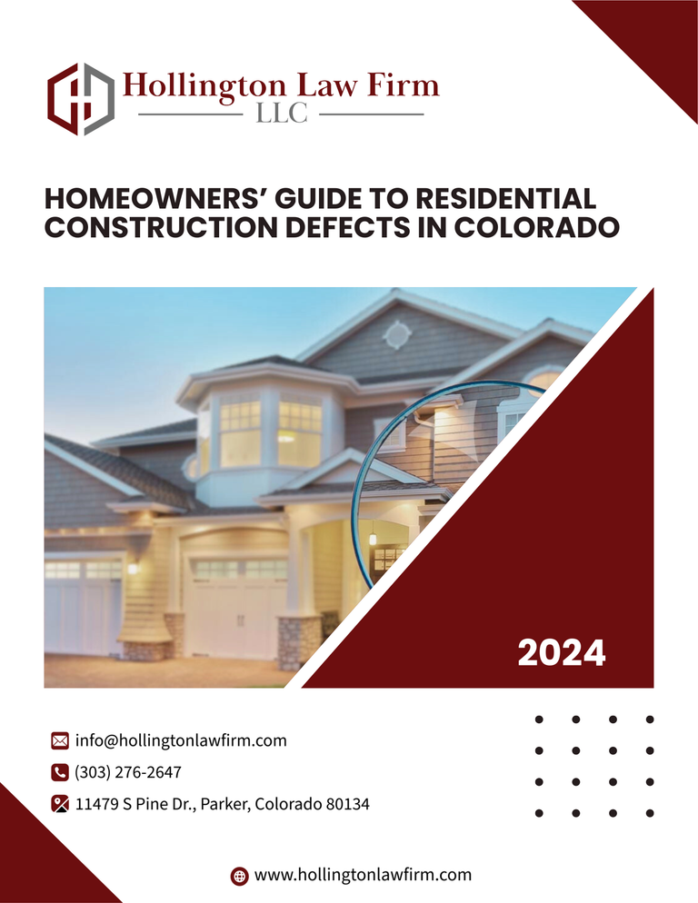 Ebook cover: Homeowners' Guide to Residential Construction Defects