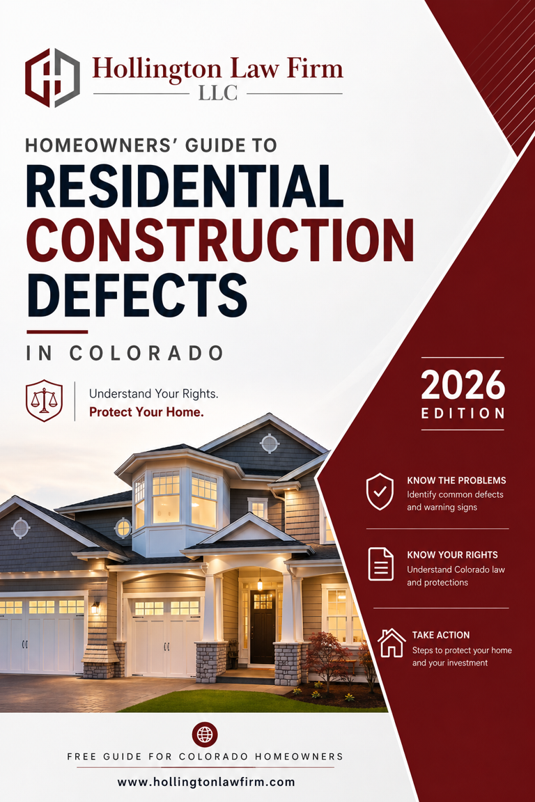 Ebook cover: Homeowners' Guide to Residential Construction Defects